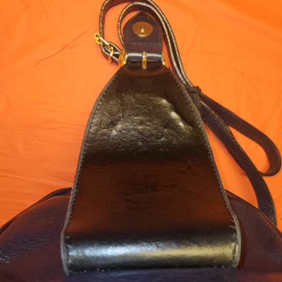 Michael Rome "Rare" Italian Blue Crisp Leather Crossbody w/Crest Lining E.U.C. - Picture 7 of 15